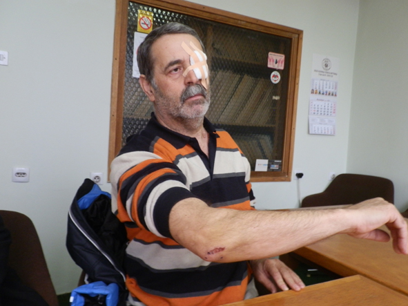 Pre­tu­čen tak­si­sta