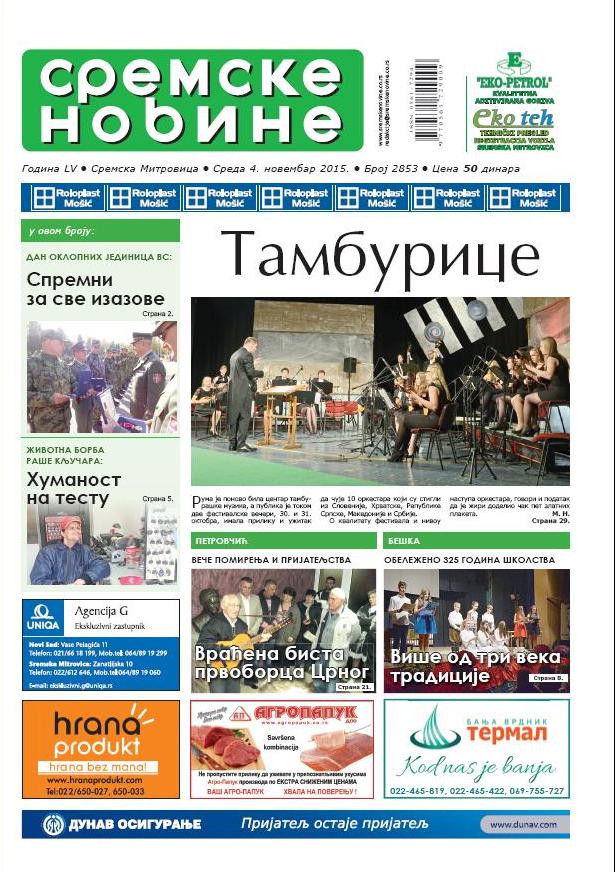 NA KIOSCIMA JE NOVI BROJ „SREMSKIH NOVINA“