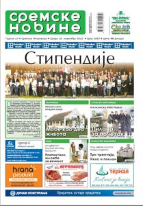 Sremske novine naslovna strana