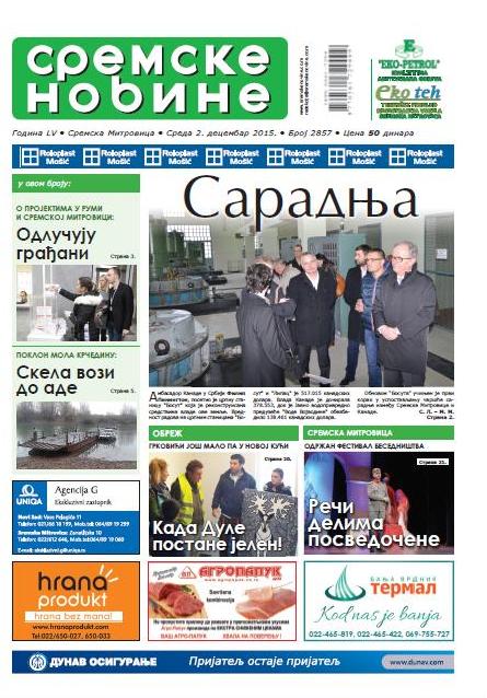NA KIOSCIMA JE NOVI BROJ „SREMSKIH NOVINA“