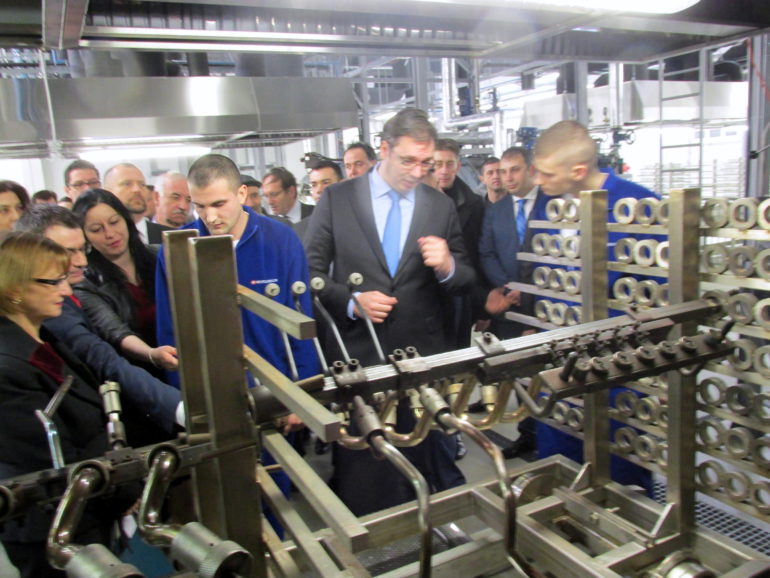 Premijer Aleksandar Vučić, otvorio fabriku „Hačinson“