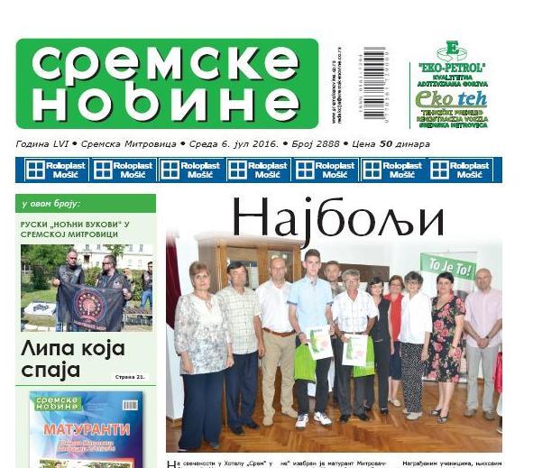 NA KIOSCIMA JE NOVI BROJ „SREMSKIH NOVINA“