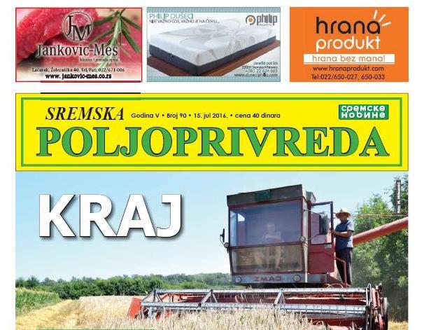 NA KIOSCIMA JE NOVI BROJ “SREMSKE POLJOPRIVREDE“