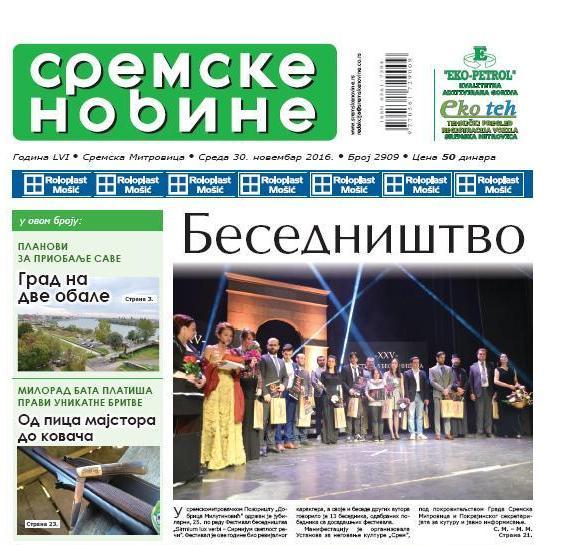 NA KIOSCIMA JE NOVI BROJ „SREMSKIH NOVINA“