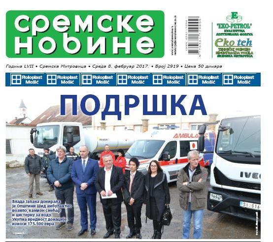 NA KIOSCIMA JE NOVI BROJ „SREMSKIH NOVINA“