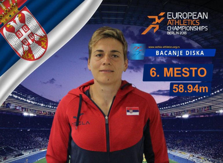 Dragana Tomašević šesta u  Evropi