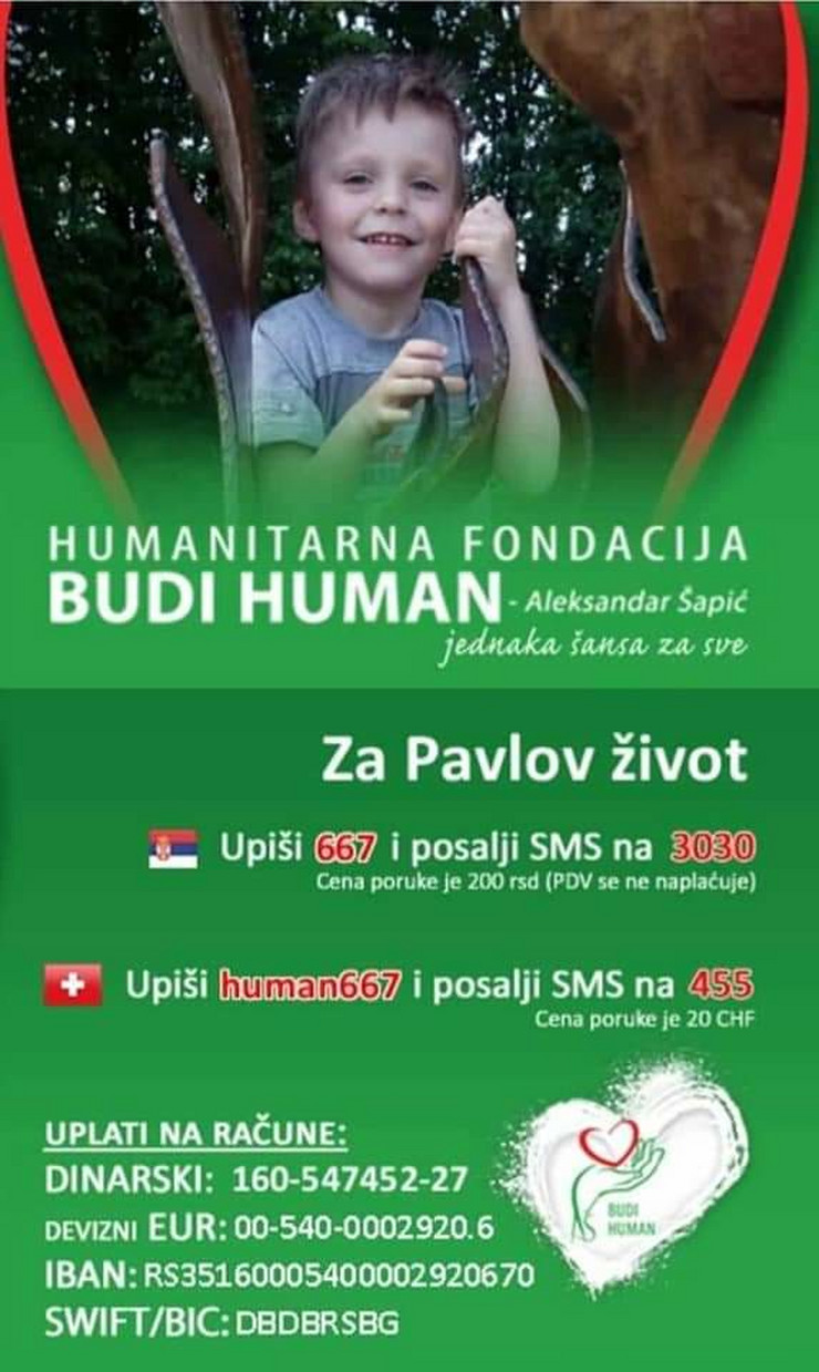 Mali Pavle  treba našu pomoć