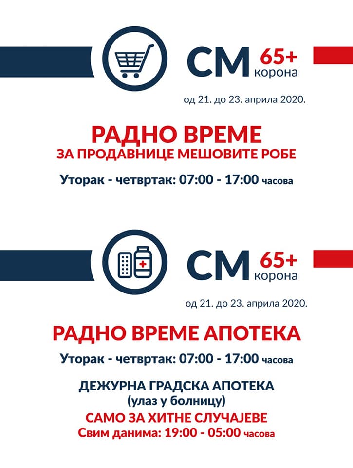 Radno vreme prodavnica, apoteka i zelenih pijaca