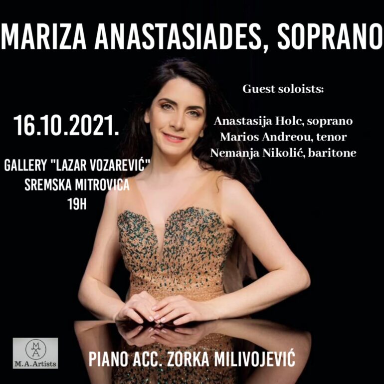 Mariza Anastasiades pred publikom u Sremskoj Mitrovici