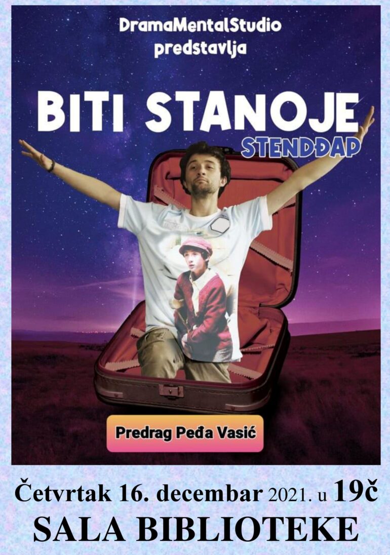 U četvrtak u staropazovačkoj biblioteci predstava „Biti Stanoje“