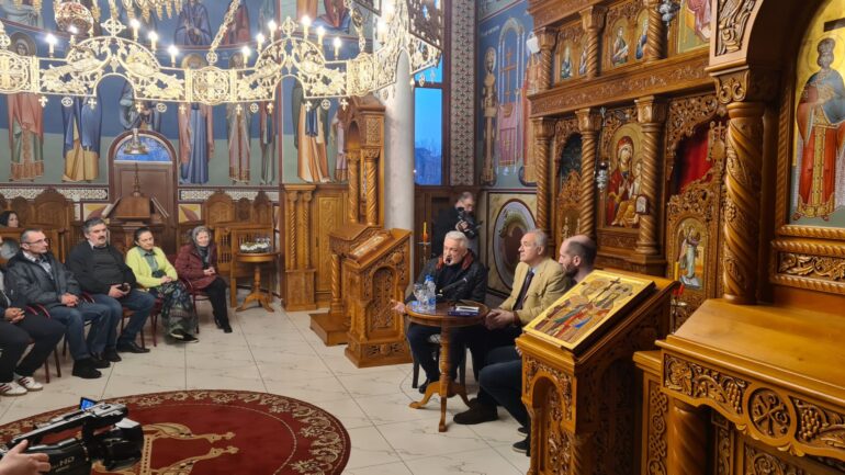 Profesor Milo Lompar održao predavanje u hramu Svetog cara Konstantina i carice Jelene u Inđiji