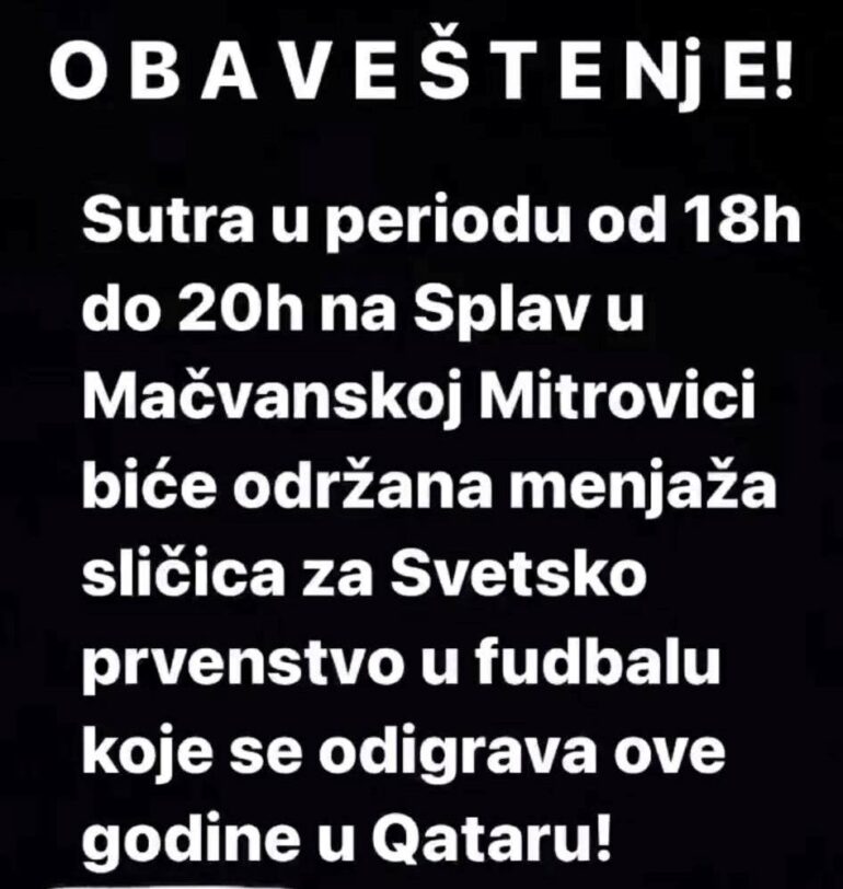 Da menjamo sličice?