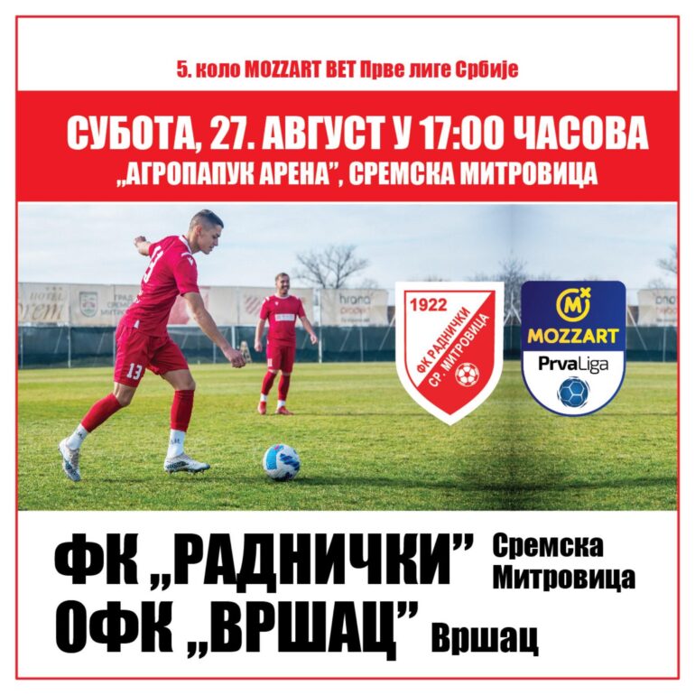 „Radnički“ dočekuje „Vršac“