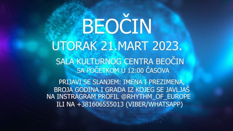 Audicija za „Ritam Evrope“ 21. marta u Beočinu