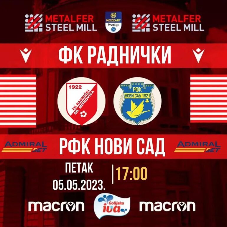 Mitrovački „Radnički“ dočekuje RFK „Novi Sad“