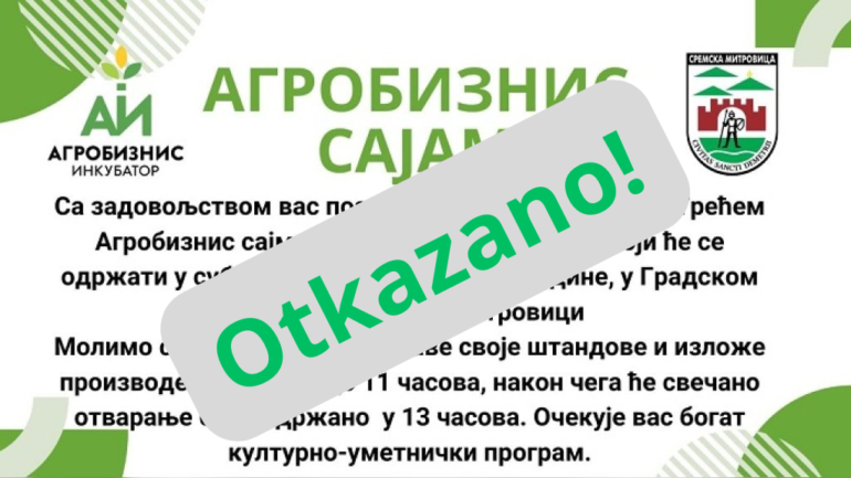 Odložen Agrobiznis sajam