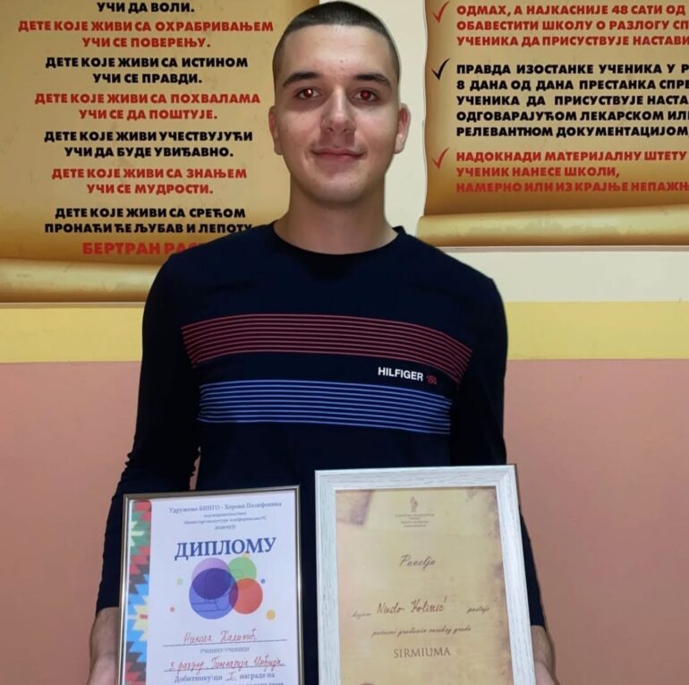 Nikola Kalinić iz Inđije najbolji mladi tekstopisac u Srbiji