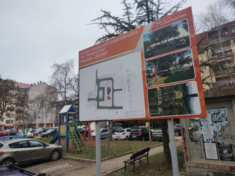 Na proleće uređenje dvorišta zgrada „Apoteke“ i „Bele kule“ u Rumi