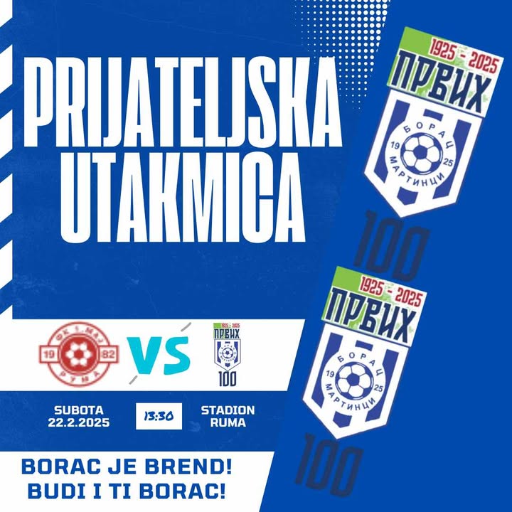 Kontrolna utakmica: Borac 1925 gostuje u Rumi