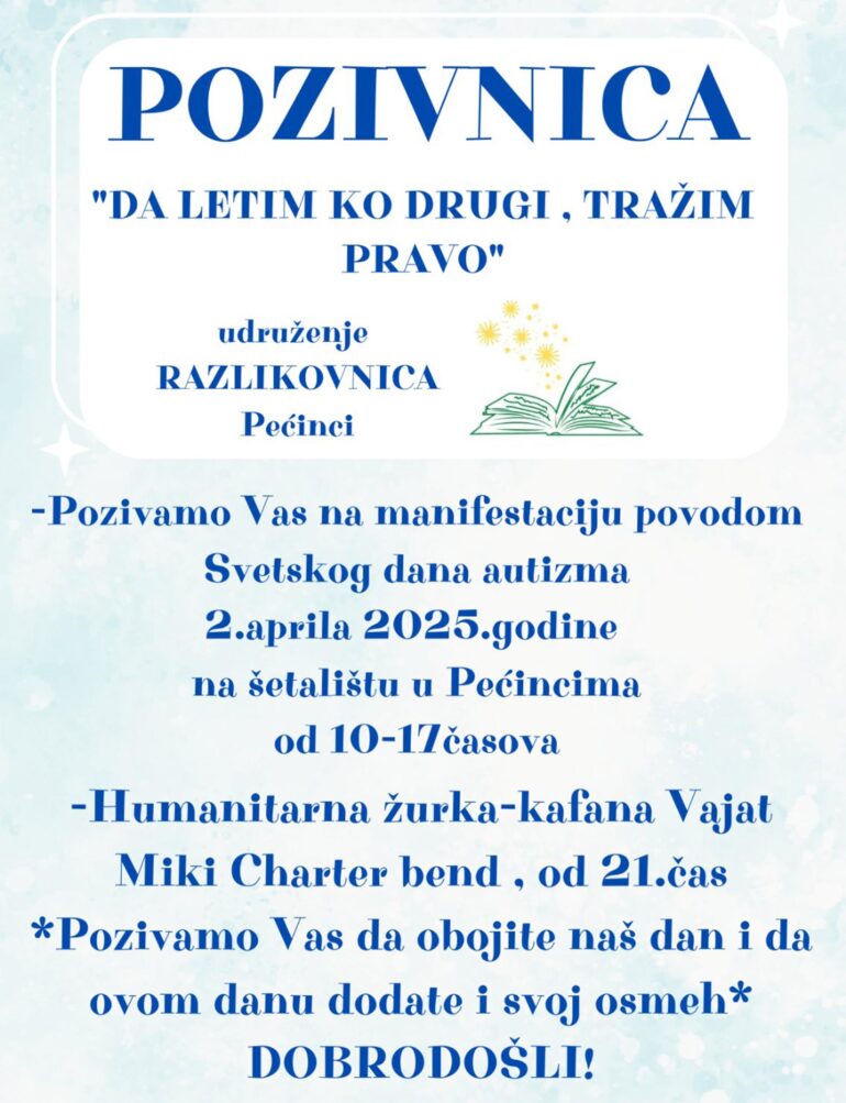 Sledeće nedelje humanitarni dan Razlikovnice